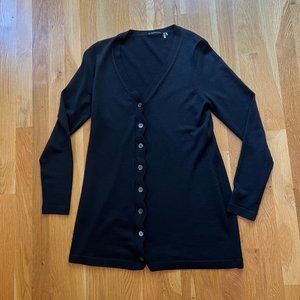 Elie Tahari Black Wool Cardigan Size M